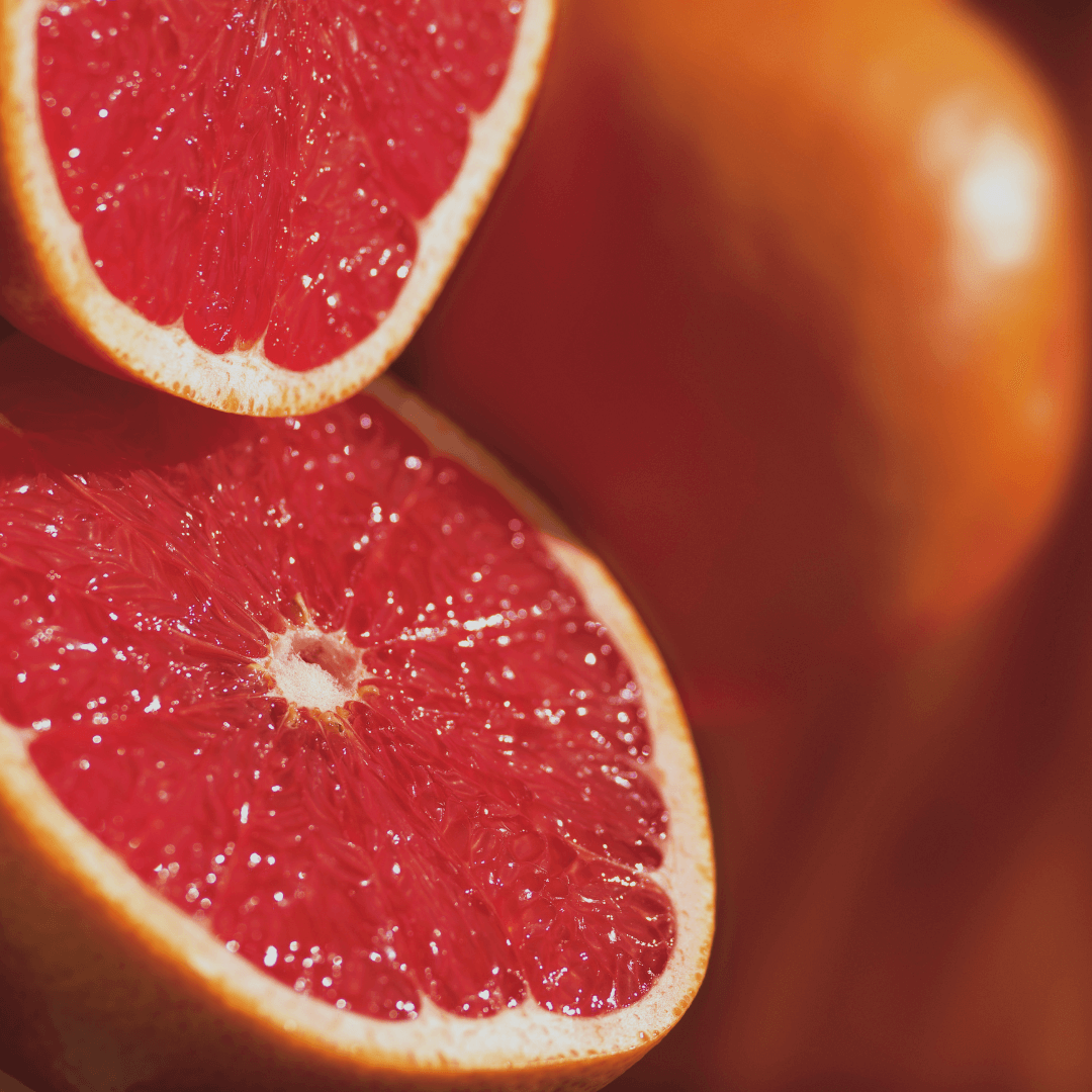 close up for grape fruit 