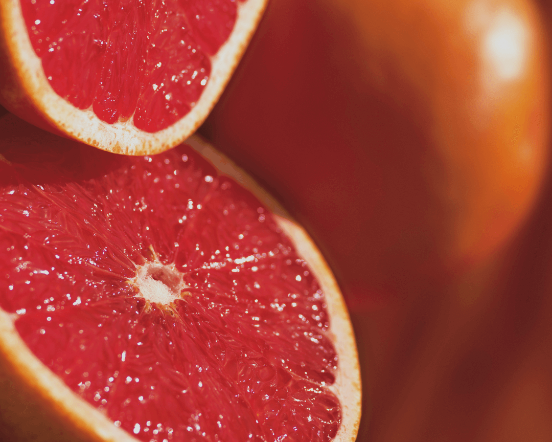 close up for grape fruit 