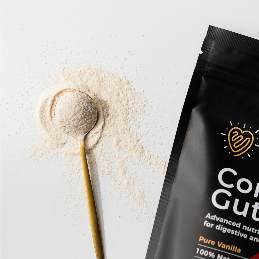 Serving of Biomel Complete Gut Pure Vanilla