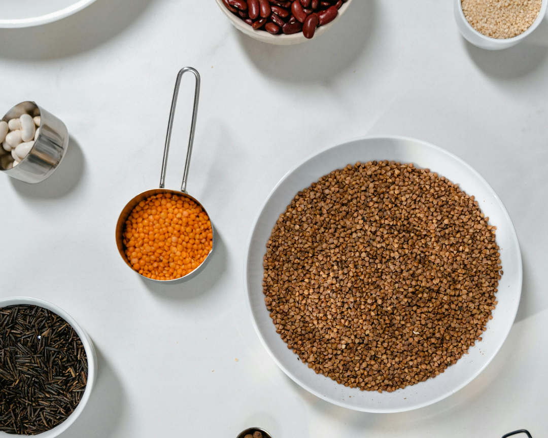 Bowls of beans & lentils