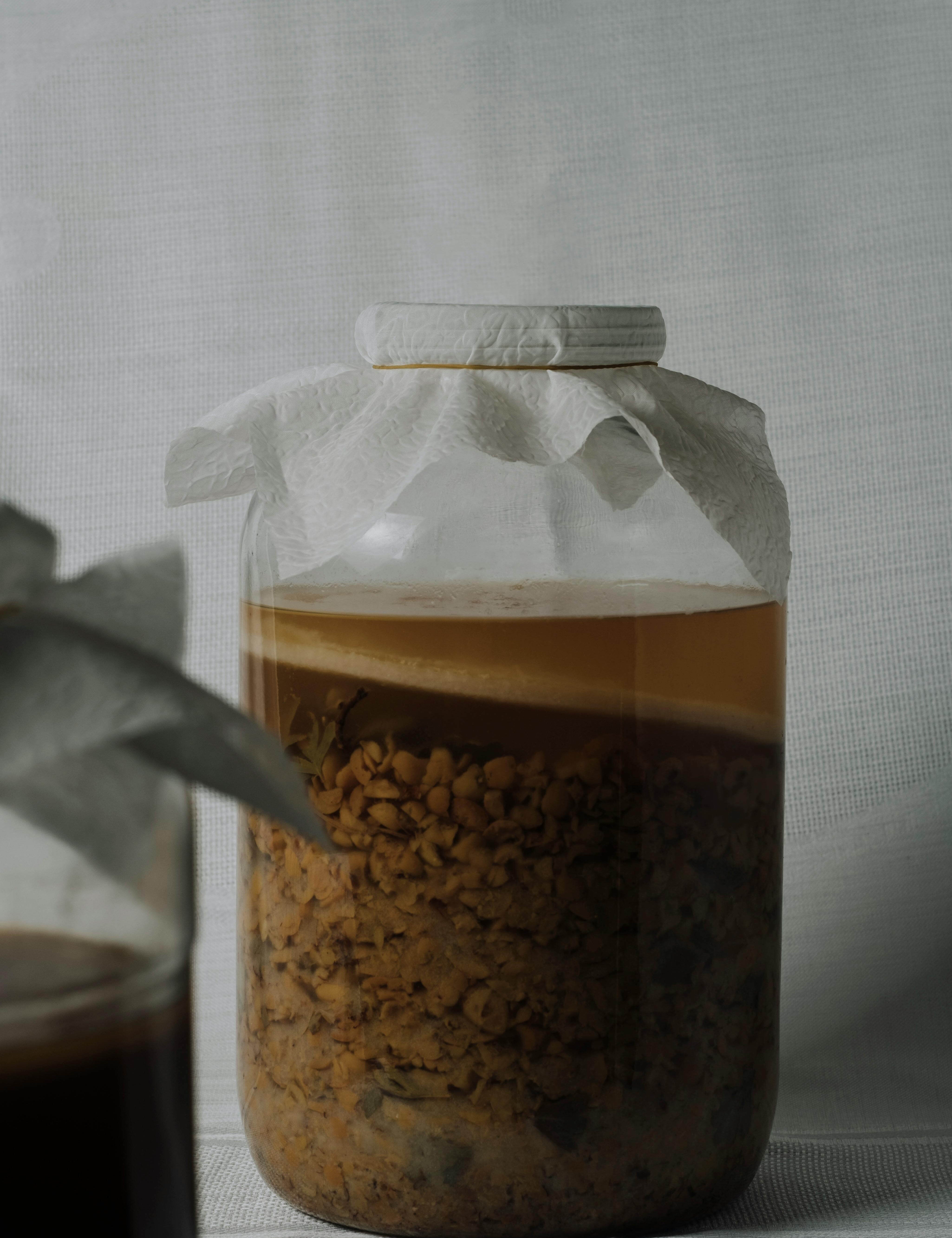 jar of kombucha