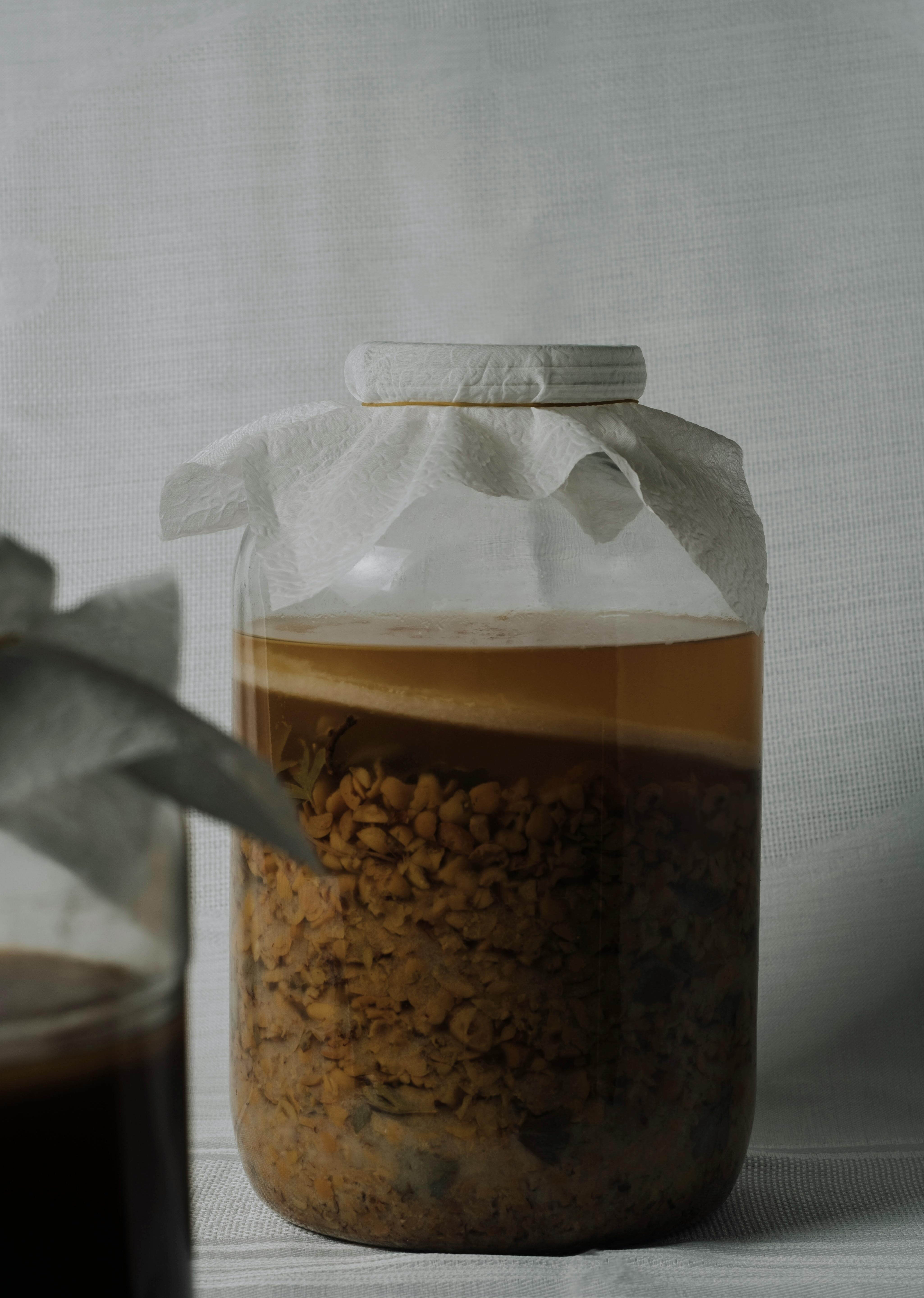 jar of kombucha