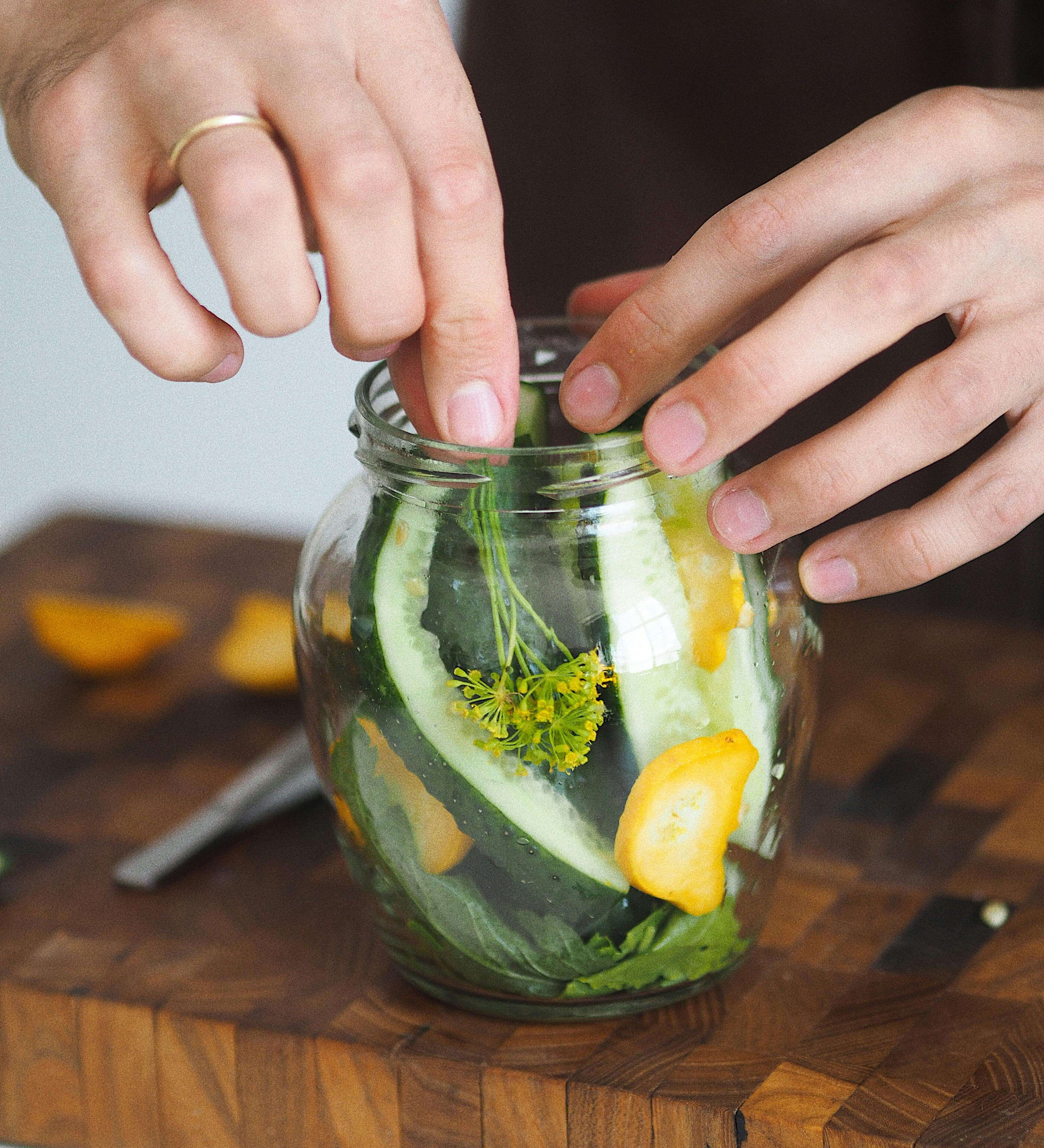 fermenting vegetables