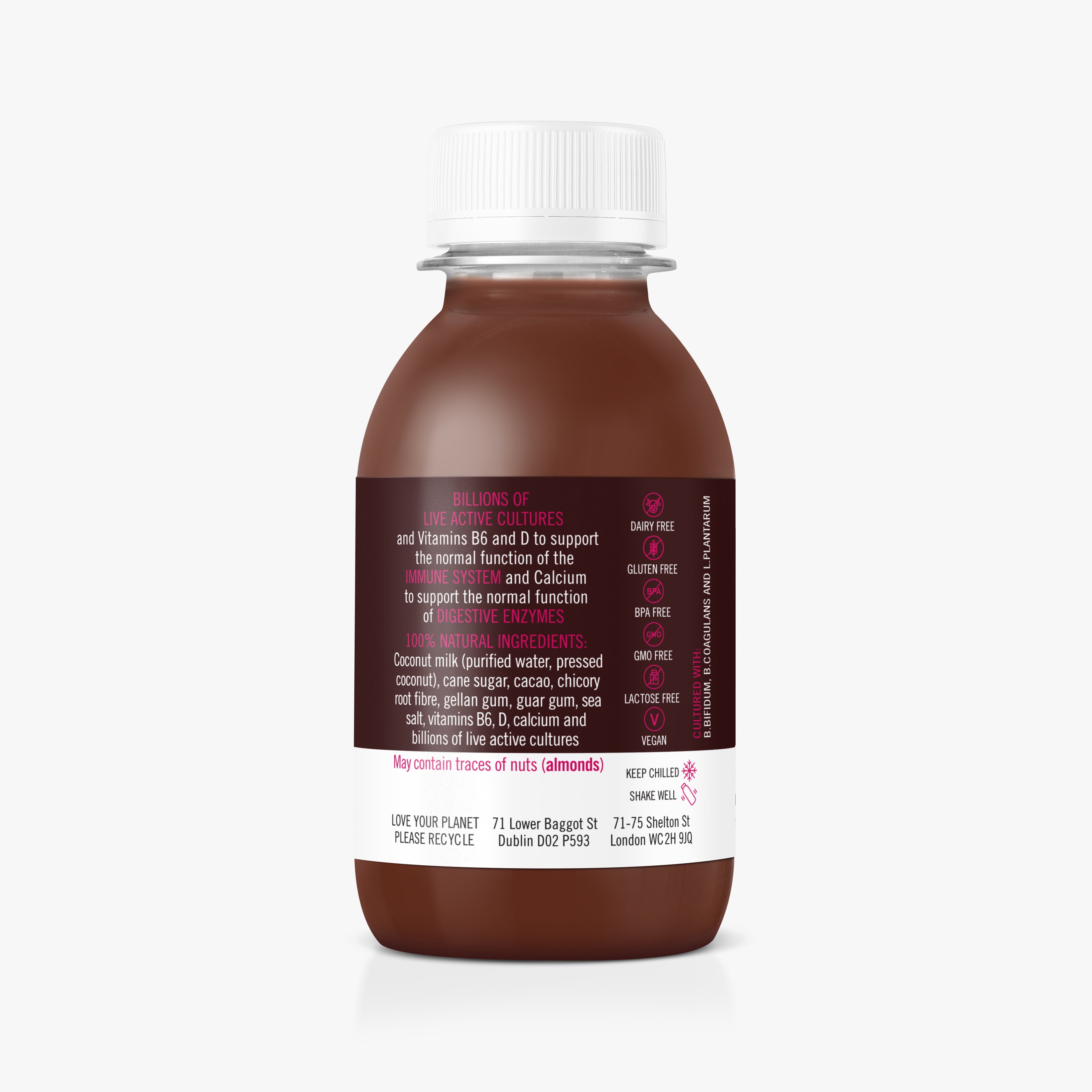 Belgian Chocolate Dairy-Free Probiotic Shots (14 Shots x 125ml @ £1.50 each)