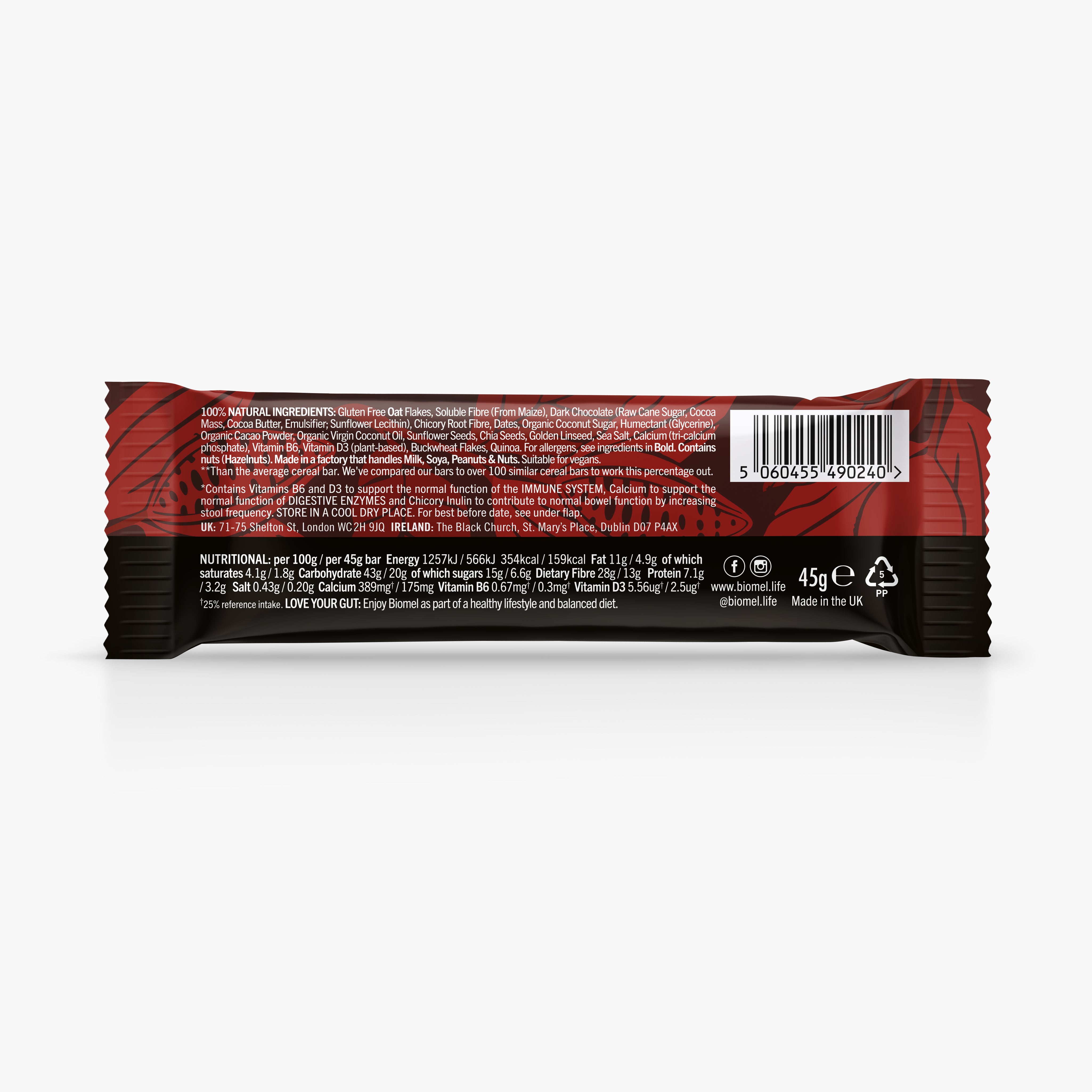 Biomel Prebiotic Gut Health Bars