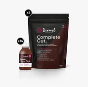 Image of 1 Biomel Chocolate Complete Gut and 14 Biomel Probiotic Chocolate Shots 