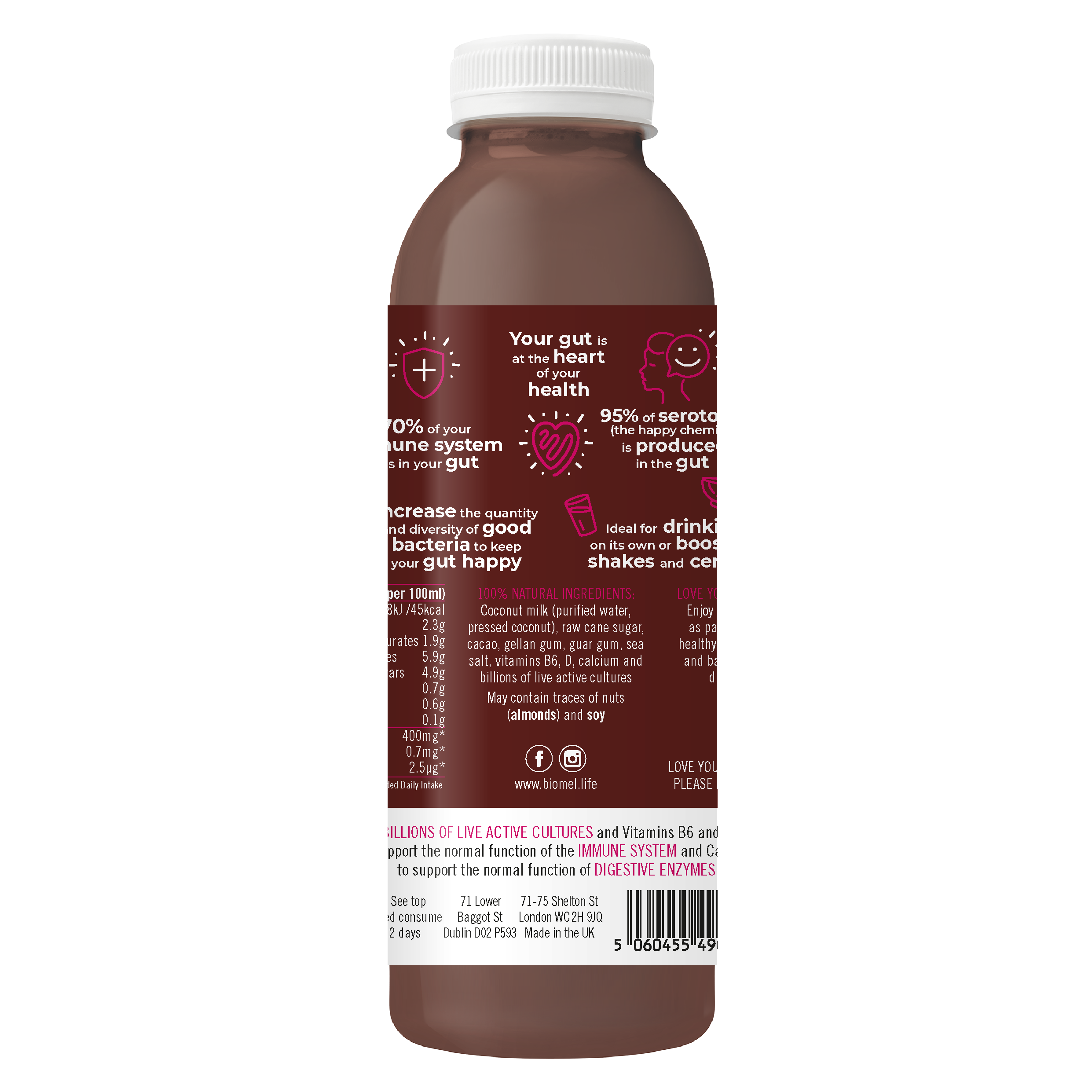 Biomel DairyFree Probiotic Drinks Mixed Flavours (9 Bottles x 510ml